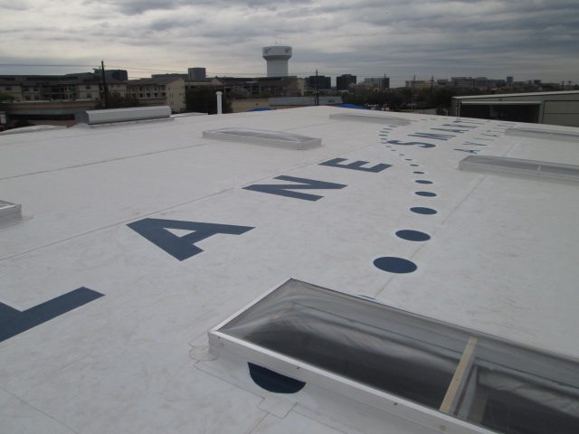 PVC Roof and Logo - Polyvinyl Chlorid - Nelson Roofing Company
