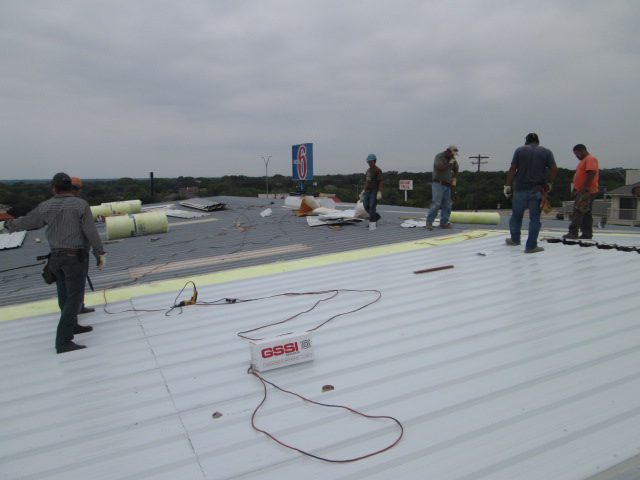 New Metal Roof being Installed - Nelson Roofing Company