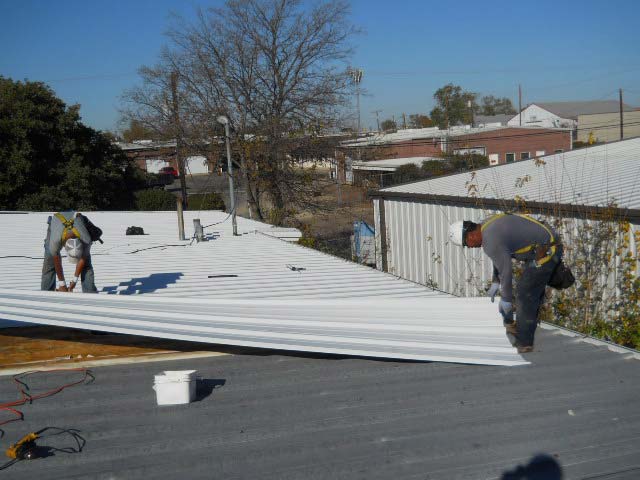 New Metal Roof being Installed - Nelson Roofing Company