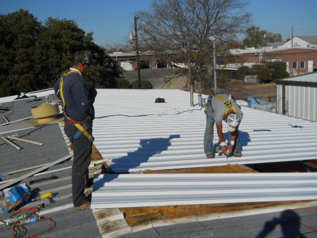 New Metal Roof being Installed - Nelson Roofing Company